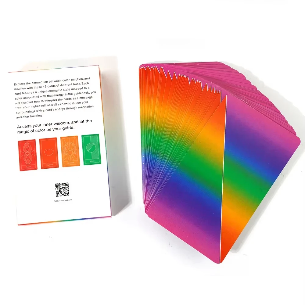 بطاقة أوراكل المنشورية اضغط على حدك مع سحر البطاقات الملونة Thoth Tarot Deck Doreen Virtue Oracle Cards Tarot #3