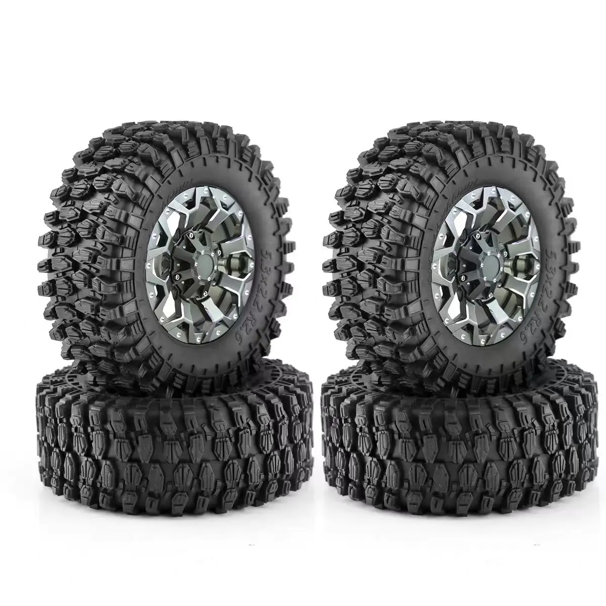 2.6-calowe opony do piasty metalowe koło 1/8 zdalnie sterowany samochód gąsienicowy Scx10 90046 D90 Yikong Rgt Traxxas Trx4 akcesoria do