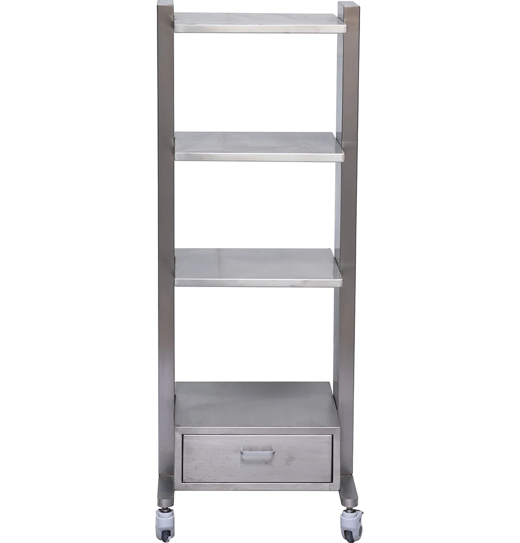 Pet disposal platform 304 Stainless steel trolley for pet clinic with three layer storage rack for animal