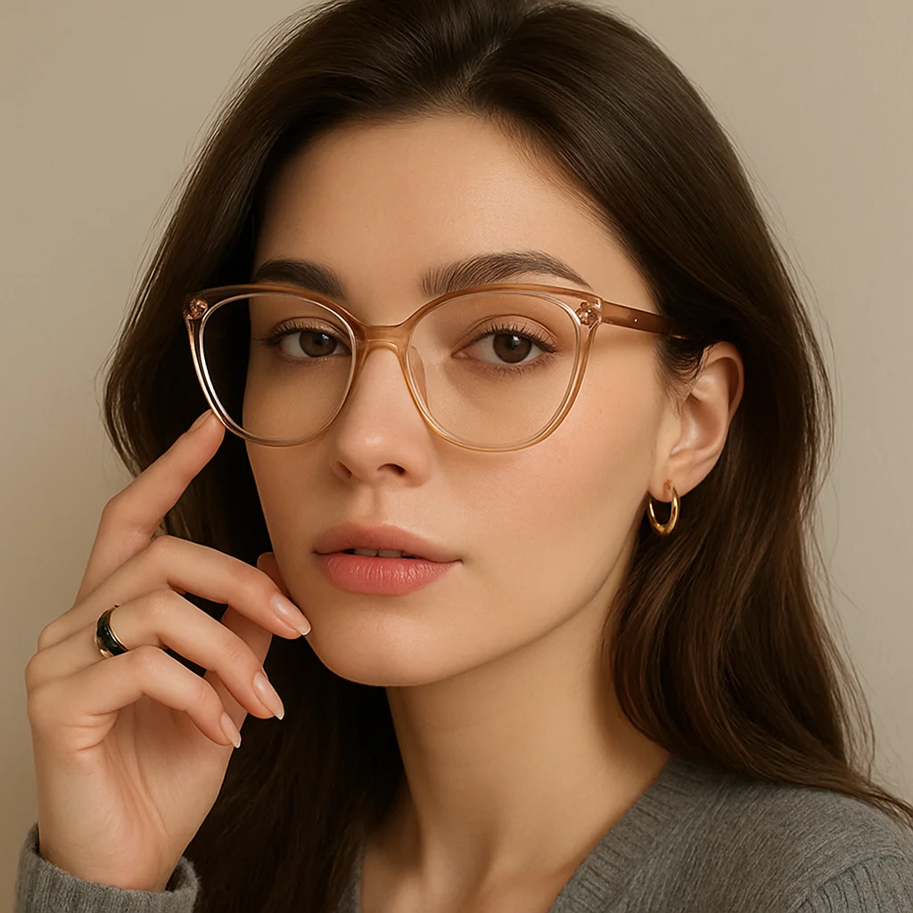 1pc Frauen Elegante Vollrand PC Rahmen Lesebrille Klare Linse Cat Eye Rahmen Anti-Blau Nicht-Rezept brille für Den Alltag