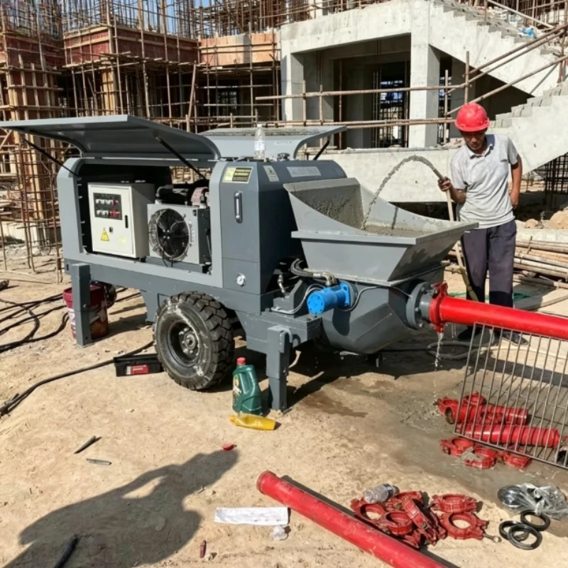 Customized Factory Sale Small Mobile Diesel Mini Remote Control Diesel Concrete Pump Mini Electric Concrete Pumps