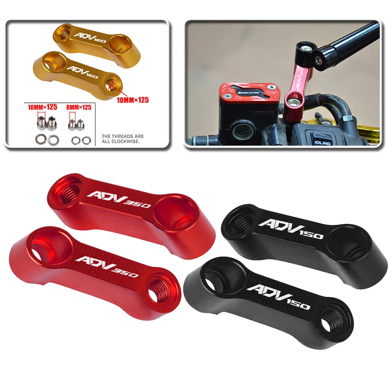 

Universal Motorcycle Rearview Mirrors Extension Riser Extend Adapter Bracket For ADV 150 160 350 ADV ADV150 ADV350