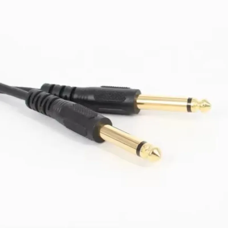 3,5 mm (mini) 1/8 "TRS estéreo fêmea para 2 duplos 1/4 polegadas 6,35 mm mono TS macho cabo divisor Y 5 pés/1,5 m