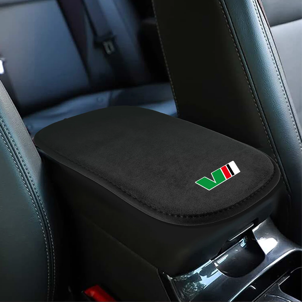 Car Accessories Suede Leather Armrest Mat Arm Rest Protection Cushion Auto Armrests for Skoda S Fabia Superb Octavia Karoq VII