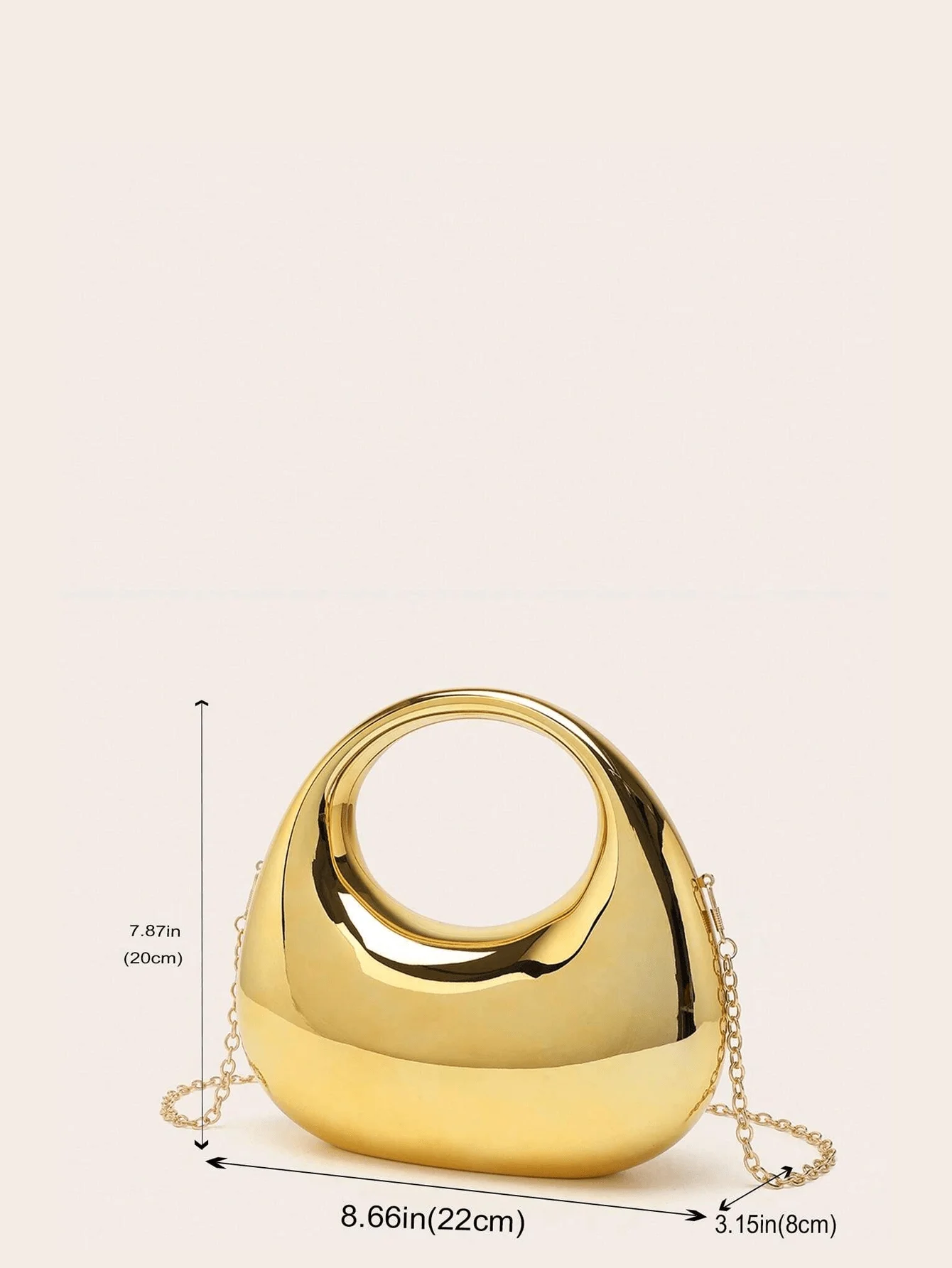 Элегантный акриловый зеркальный мини-клатч - сумка через плечо с металлической цепочкой для женщин на свадьбу/вечеринку