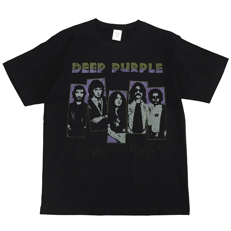 Summer Digital Direct Injection Deep Purple Rock Band American Street Guns Nirvana Vintage Short Sleeve T-Shirt Unisex Top