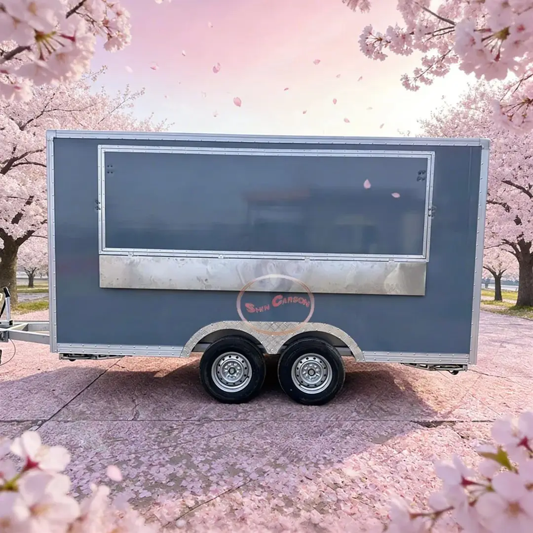 

Настраиваемый прицеп для продажи продуктов питания — мобильная кухня со стойкой из нержавеющей стали и хранилищем для бизнеса по общественного питания