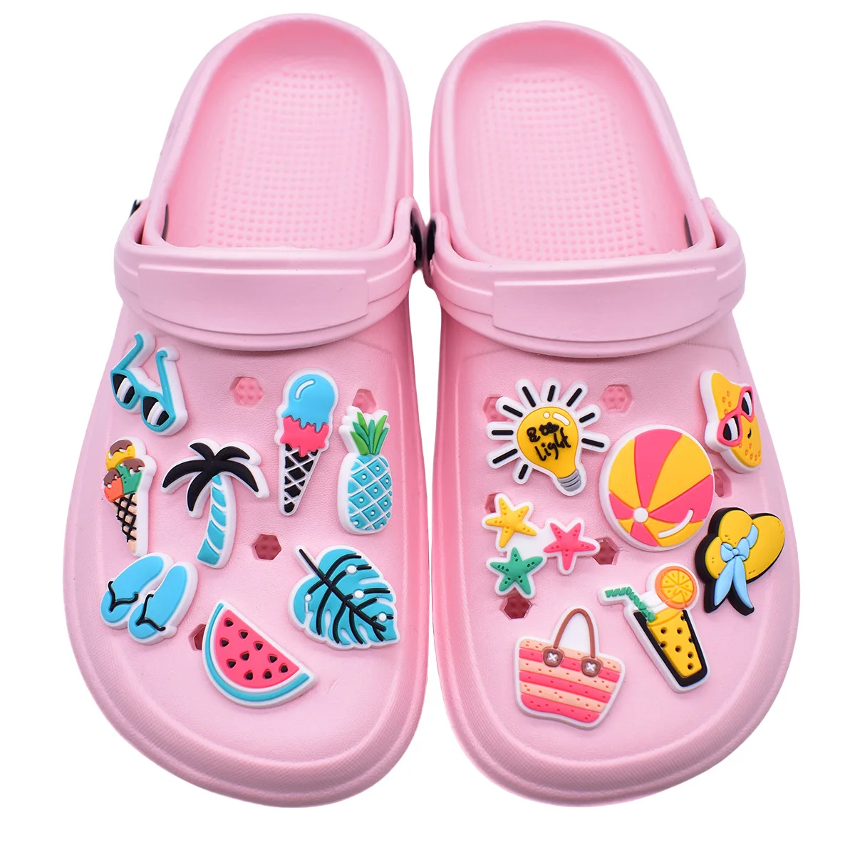 Summer Drink Ice Cream Shoe Charms for Crocs Accessories Clogs Bubble Slides Shoe DIY Shoe Decoration Buckle Charms Party Gift