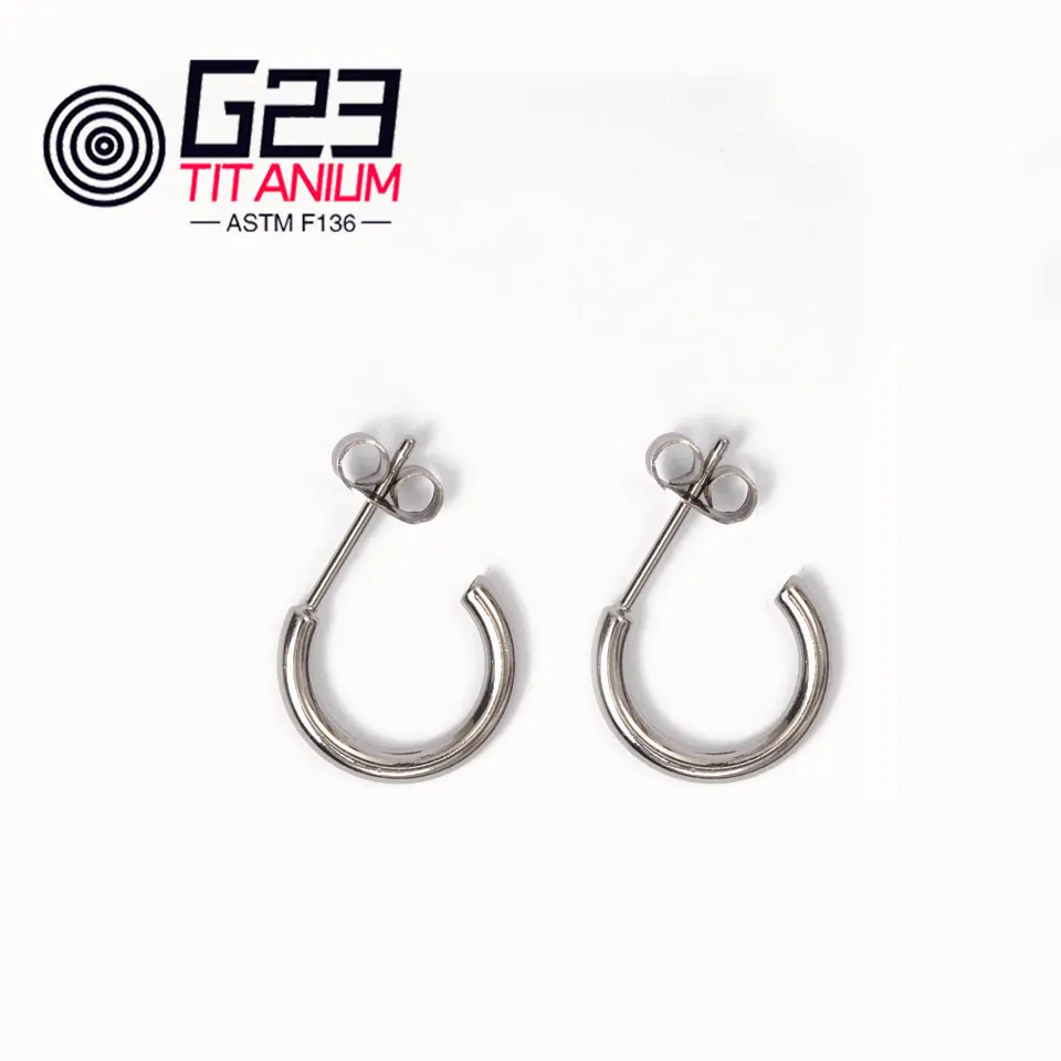 1 Paar G23 Astm F136 Titanium C Vlinder Drop Stud Oorbellen Sieraden Voor Vrouwen Gesp Groothandel