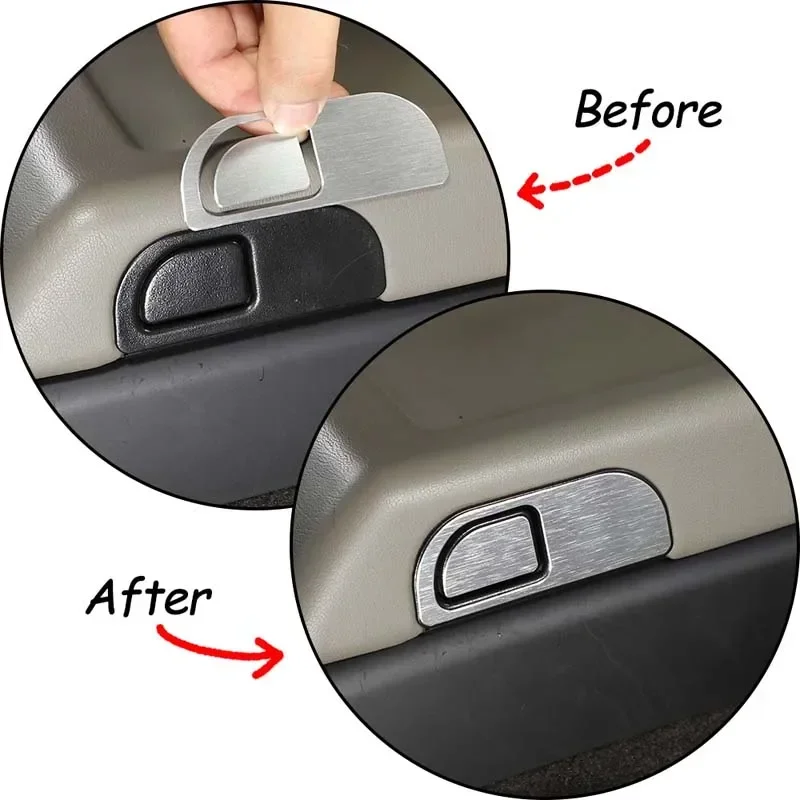 

For Hummer H2 2003-2007 aluminum alloy silver car center control armrest box switch sequin decorative sticker car accessories