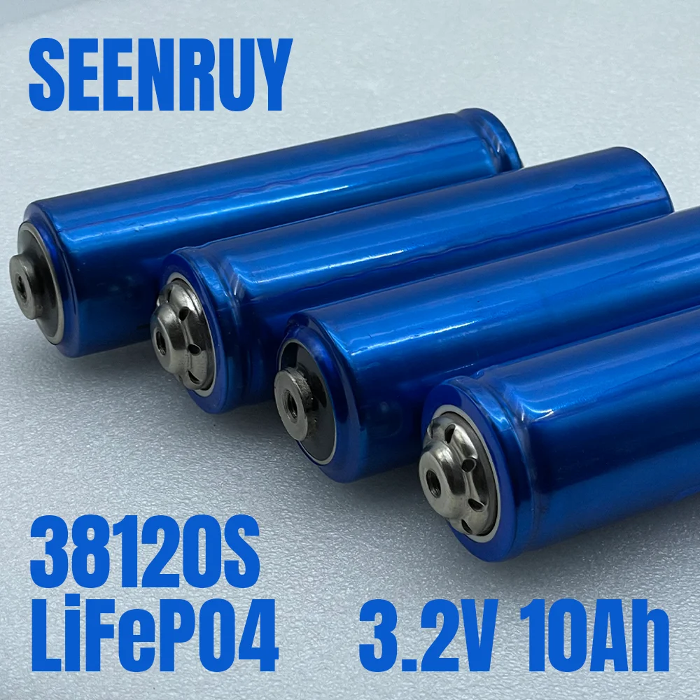 3.2V 10Ah LiFePO4 Power Battery Cylindrical Cell 38120S Deep Cycle for DIY 12V 24V 36V 48V 60V Scooter Vehicle Cleaning Machine