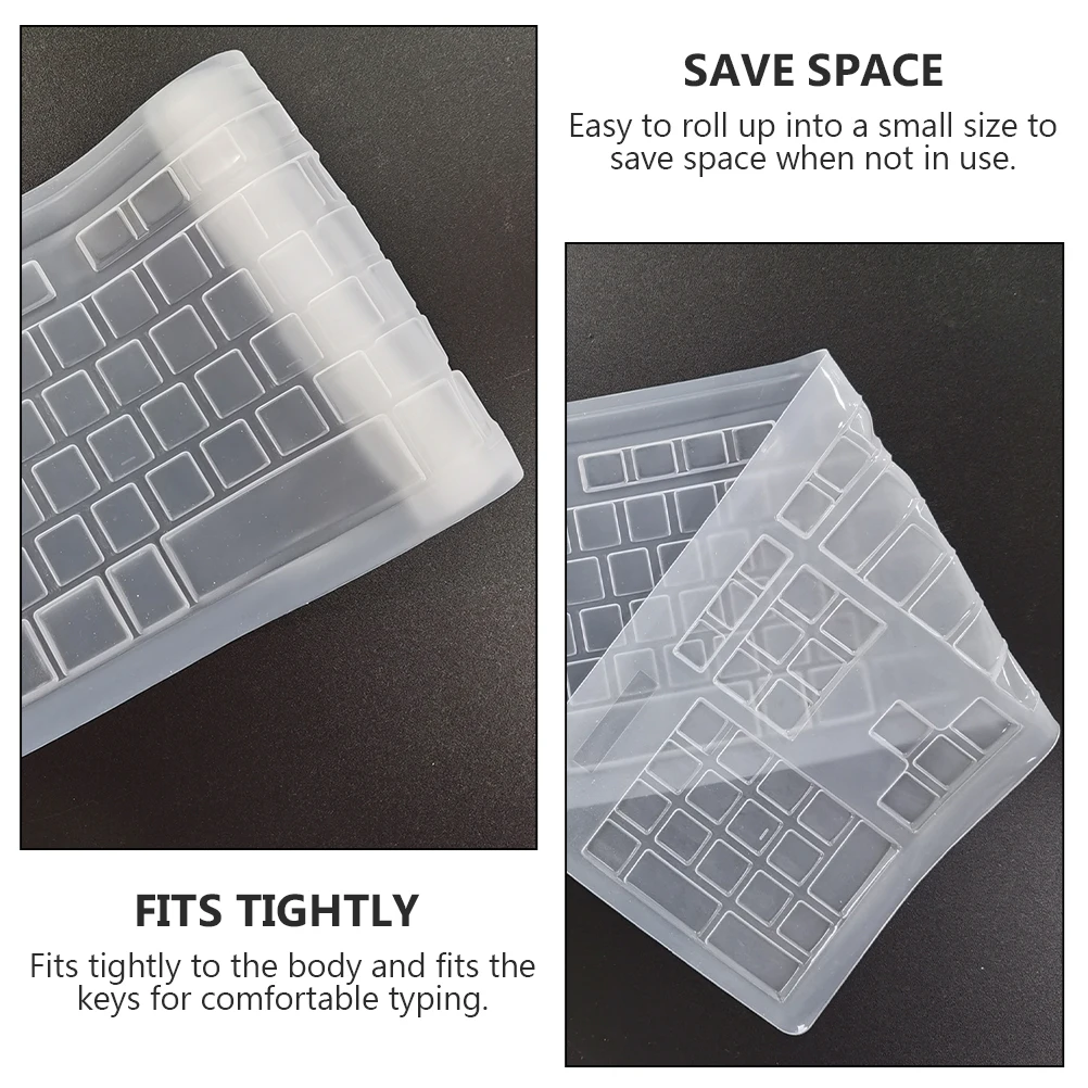 

2pcs Silicone Protector Film Waterproof Dust Cover for Laptop Keyboards Skin-Like Touch Saving Keyboard Cover