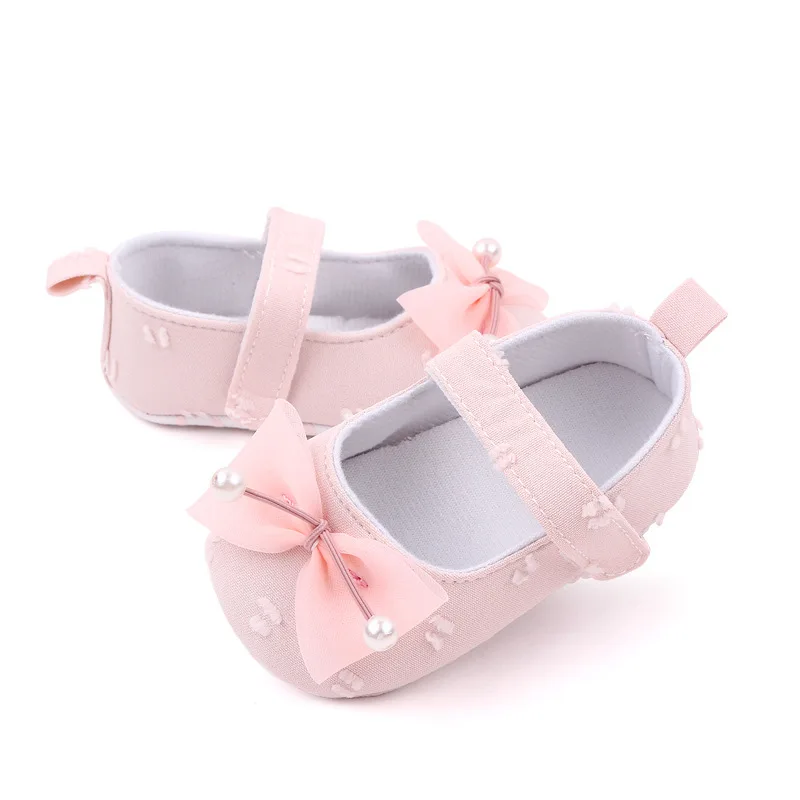 Cute Baby First Walker Shoes for Girl Infant Newborn Festival Spring Autumn Bow Princess Dress No-Slip Shoes Baby Girl Shoes