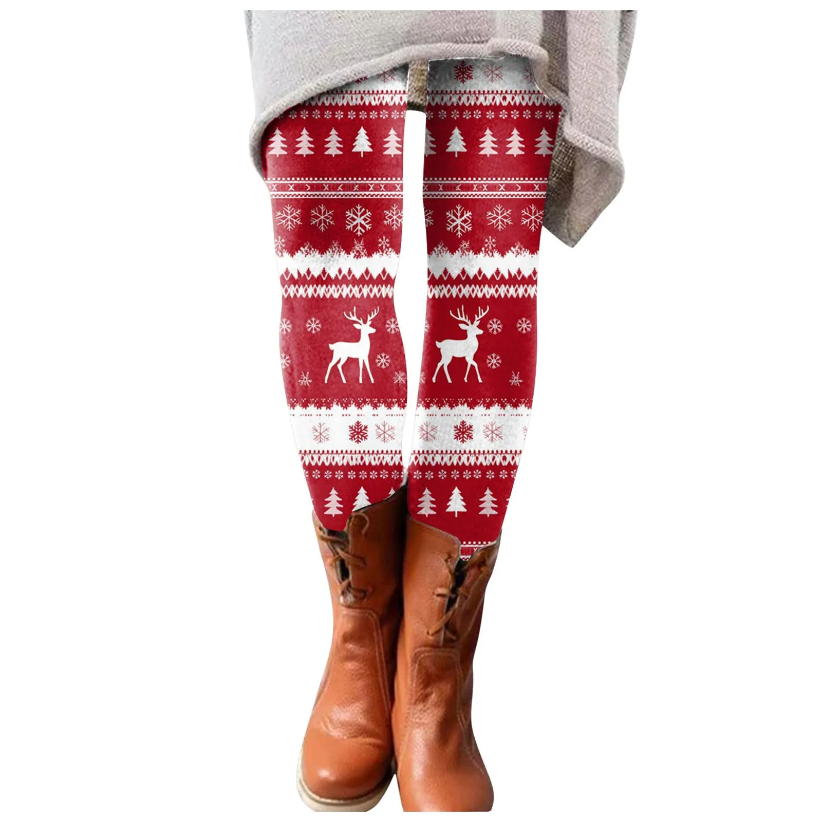 

Christmas Leggings For Women High Waisted Workout Pants Santa Print Holiday Legging Tights Stretchy Xmas Leggings Streetwear