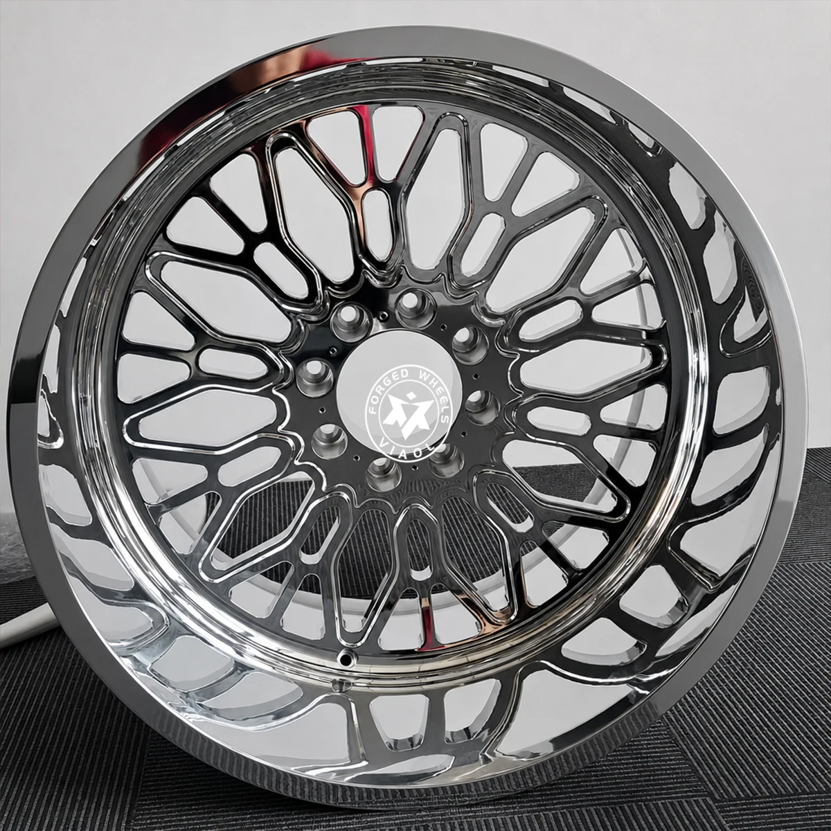 Custom Forged Super Single Wheel 8x6.5 Deep Lip Mirror Polished 8 Lug 10 Lug Fit for Ford F250 F350 Ram 3500 4500
