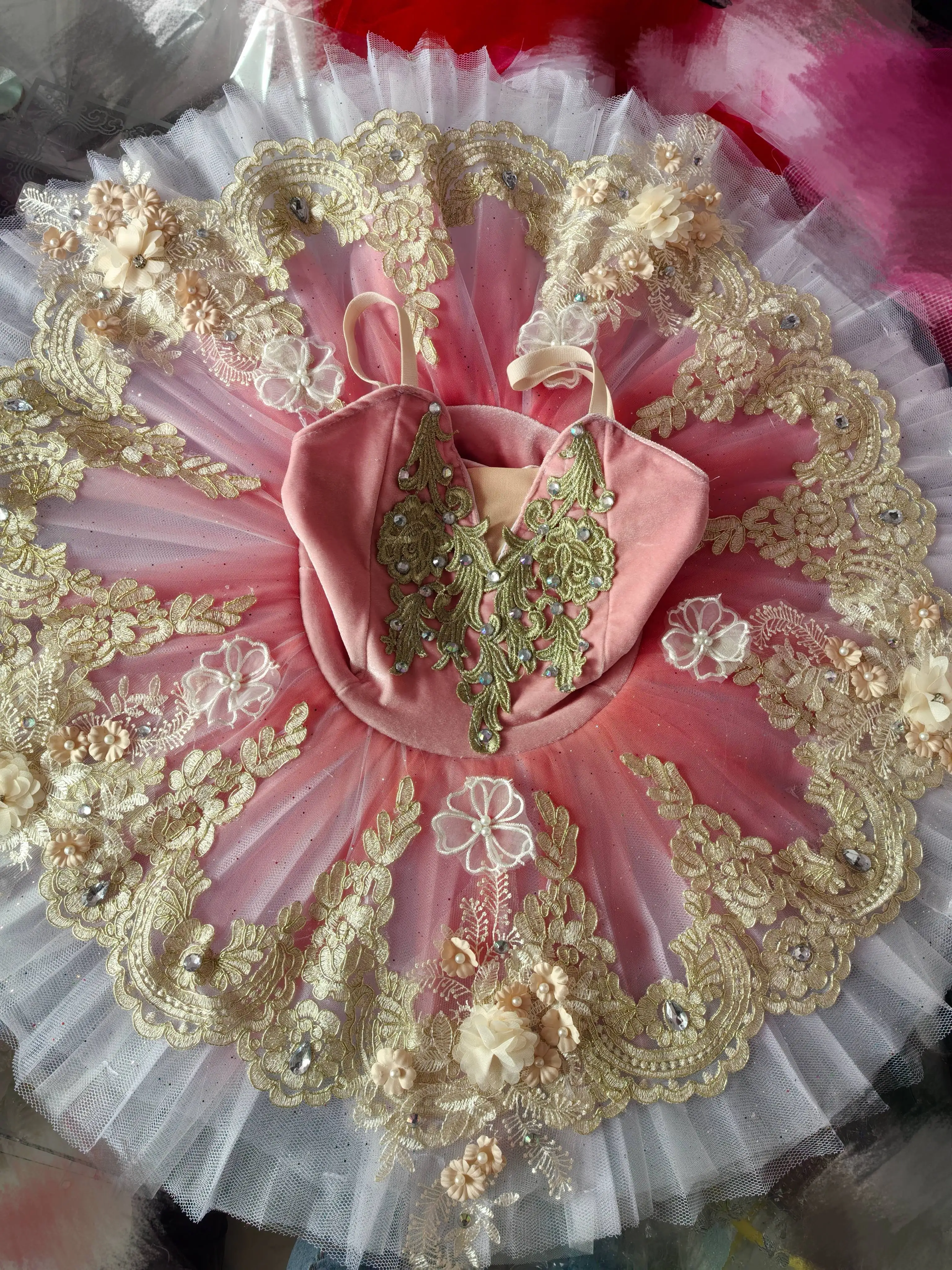 

Розовое профессиональное балетное туту для взрослых и детей, платье балерины, одежда для девочек, туту-пирожок, костюмы на Хэллоуин для женщин