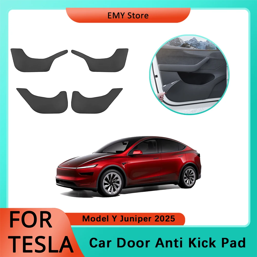 

Защитная накладка на боковую панель двери для Tesla Model Y Juniper, противоударная накладка на дверь автомобиля из искусственной кожи, передние и задние аксессуары для интерьера