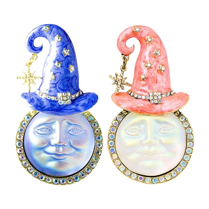 Unique Drip Oil Clown Hat Brooch Pin Delicate Fashion Accessory Portable for Clothing and Bags Decoration Casual Wear