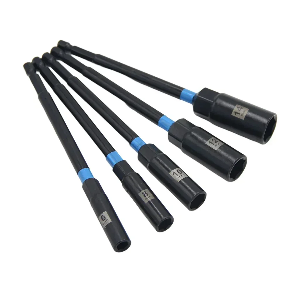 

1pc 150mm Socket Adapter 6-14mm Hex Nut Driver Drill Bit Adapter Socket Wrench Extension Sleeve Power Nut Driver Socket Adapter