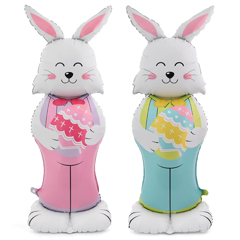 Easter Theme Standing Balloons Cute Cartoon Bunny Rabbit Kids Girls Favor Gifts Happy Easter Theme Party Decoration Supplies