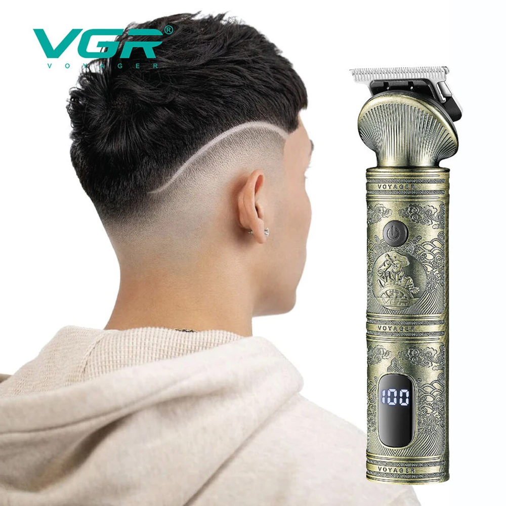 Cortadora de pelo corporal de Metal para hombres, Afeitadora eléctrica profesional para Barba