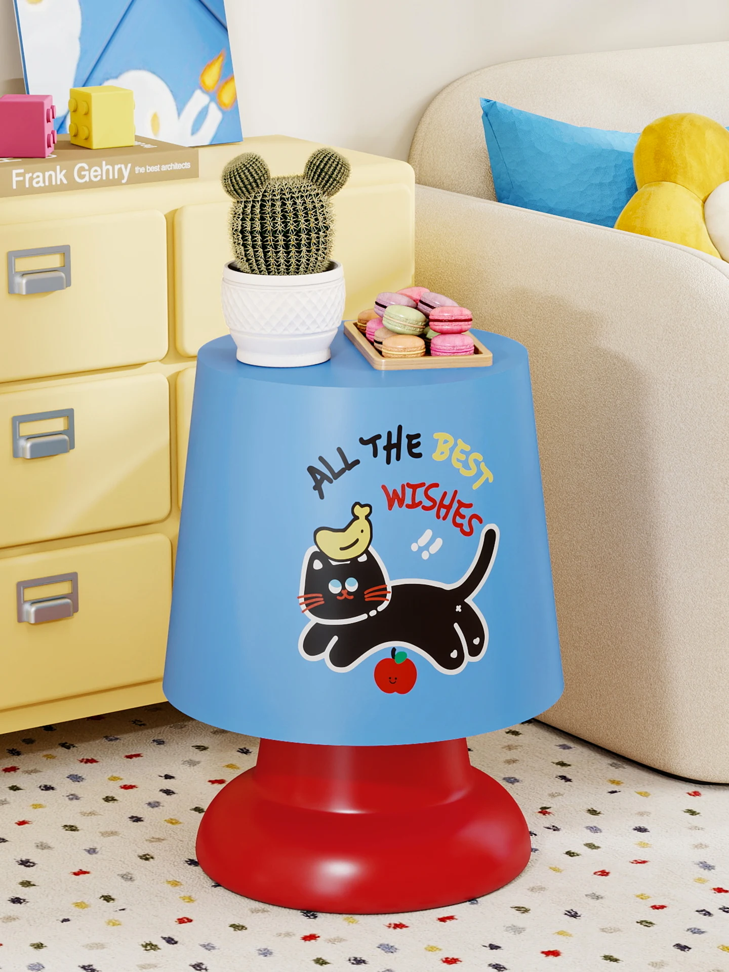 

Creative Living Room Coffee Table Cartoon Sofa Side Table Children's Room Bedside Table Nordic Modern Style Decorative Furniture