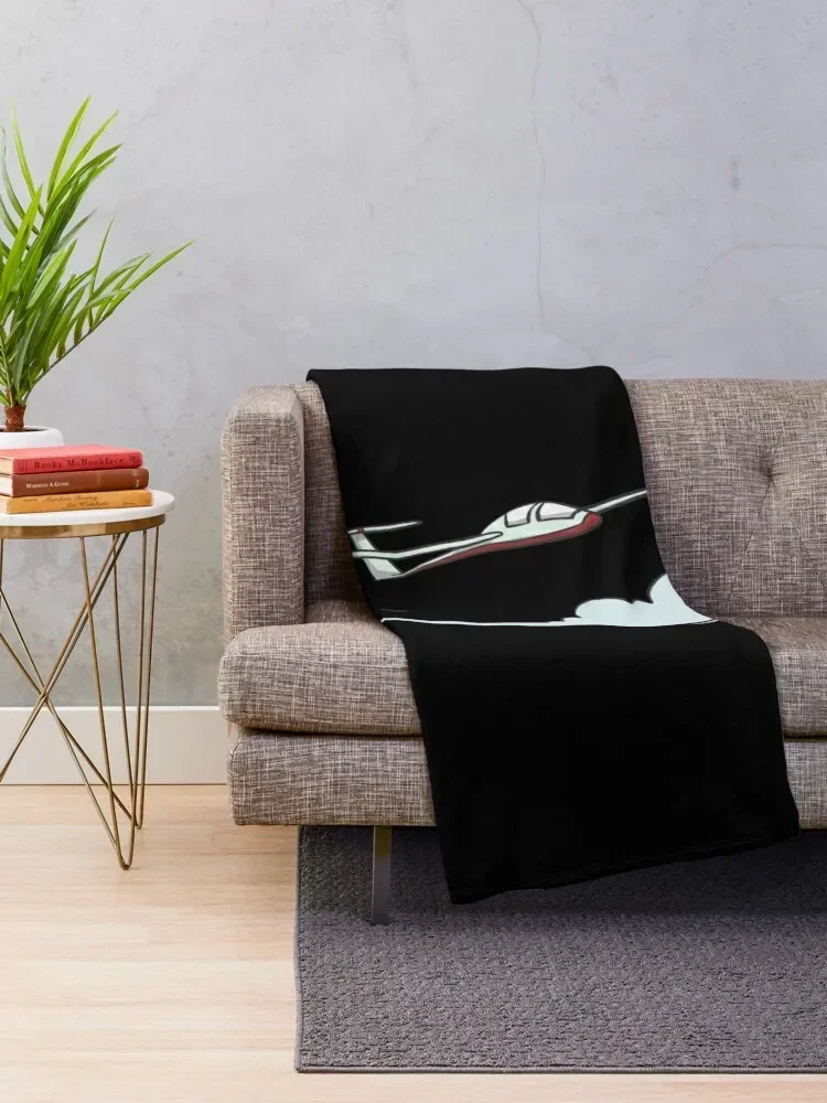 Glider flying in the clouds Throw Blanket Decoratives Sofas Blankets