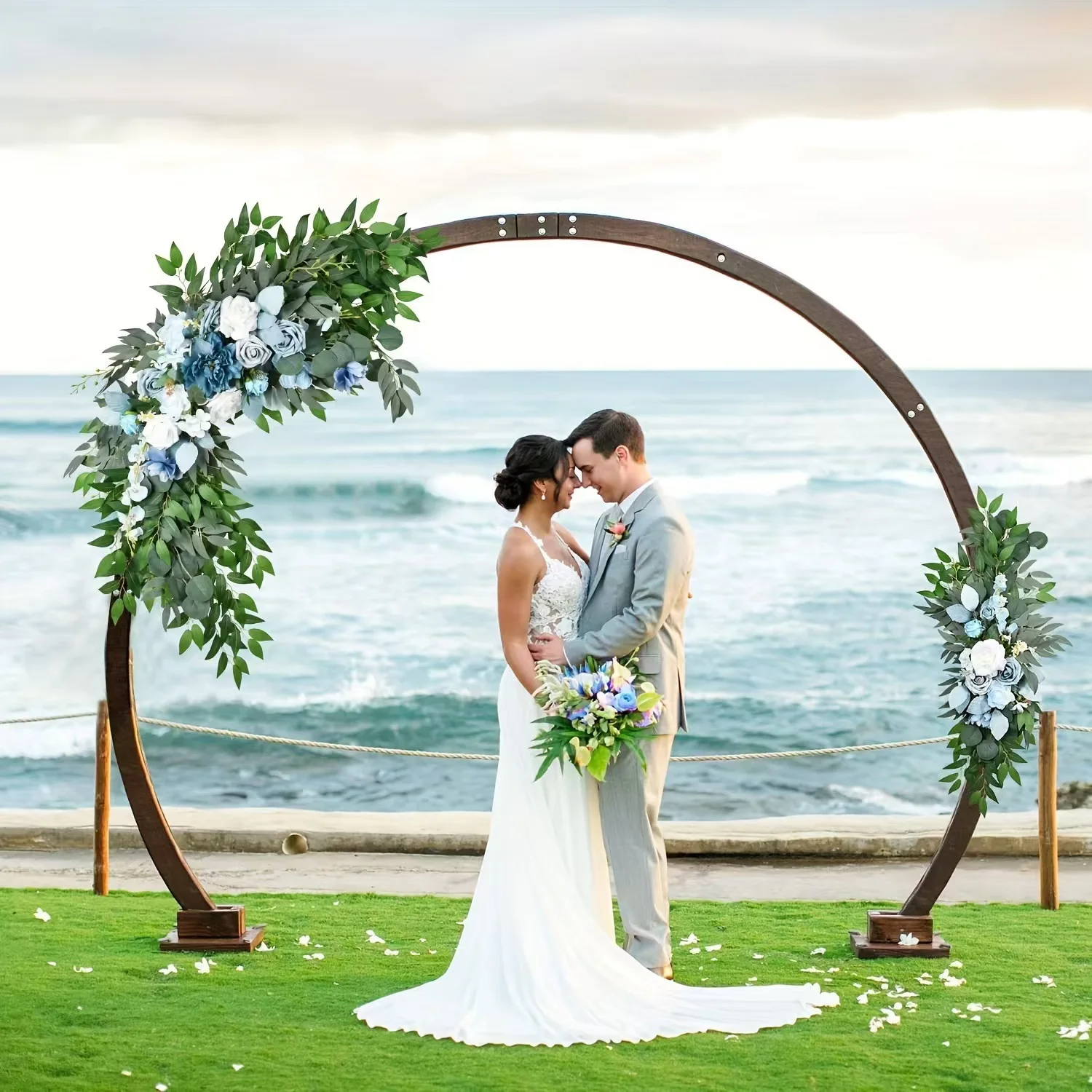 Italian Ruscus Greenery Stems Artificial Green Leaf Plants Hanging Spray For DIY Wedding Arch Filler Table Centerpieces Home Dec - Image 2