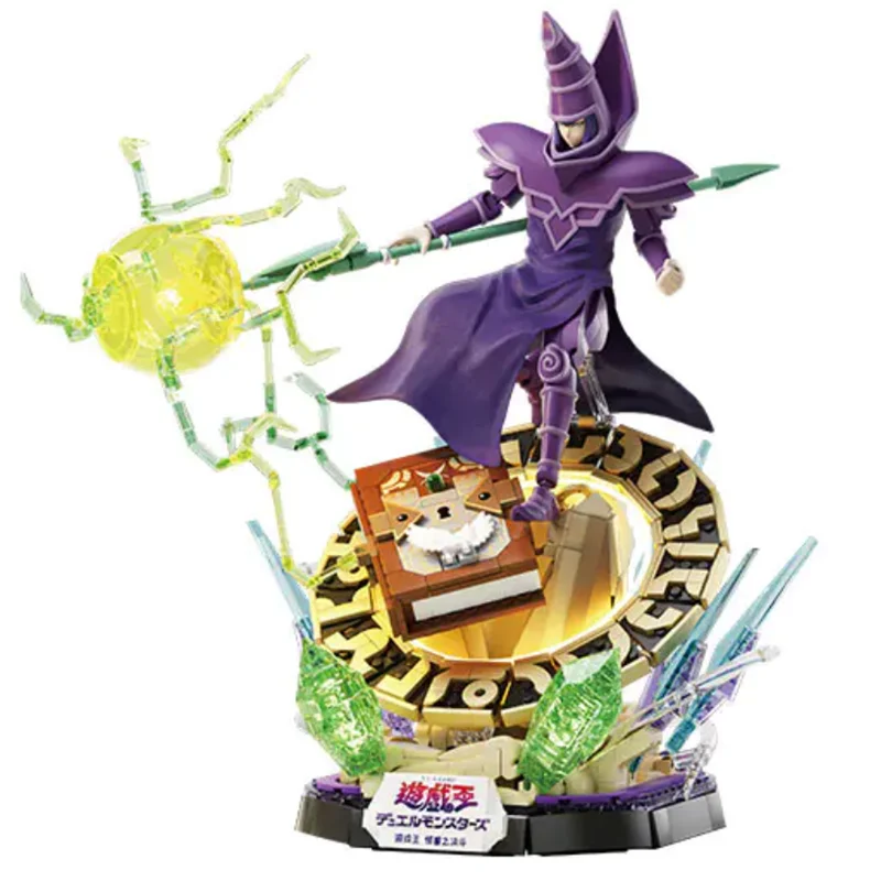 KONAMI Anime Yu-Gi-Oh! Gleich Kunst Dunkler Magier Bausteine Cartoon Action-figuren Modell Ziegel Spielzeug Kinder Sammeln Geschenke