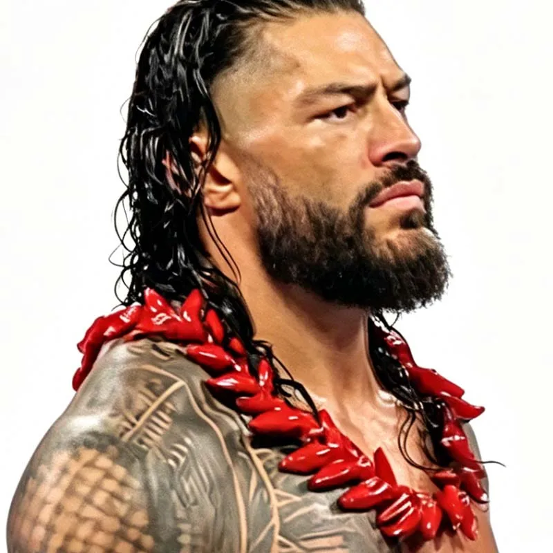 Black Ula Fala Ceremonial Necklace Roman Reigns Red Traditional JEYUSO Blue Necklace Samoan Tribal Chief Formal
