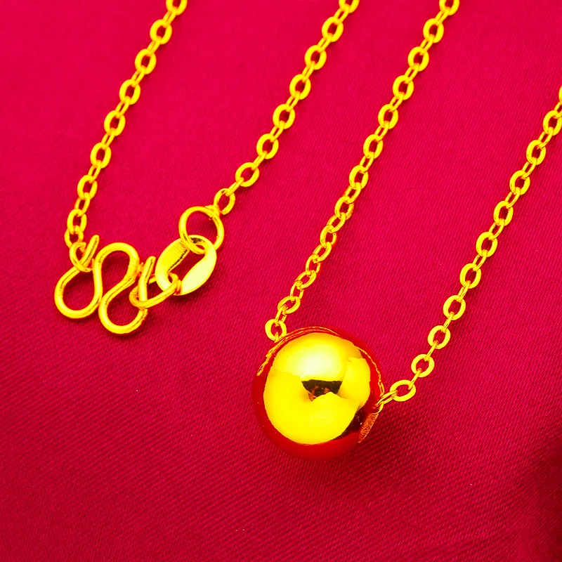 

Beaded Necklace 24K Gold AU999 Women's - Dual design, minimalist & dynamic, versatile, a vibrant accessory for ladies