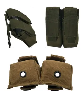 Molle 9毫米雙管手槍彈匣包彈匣套戶外狩獵配件手電筒套EDC工具腰包背心包 8 最佳銷售 彈匣架 - №6