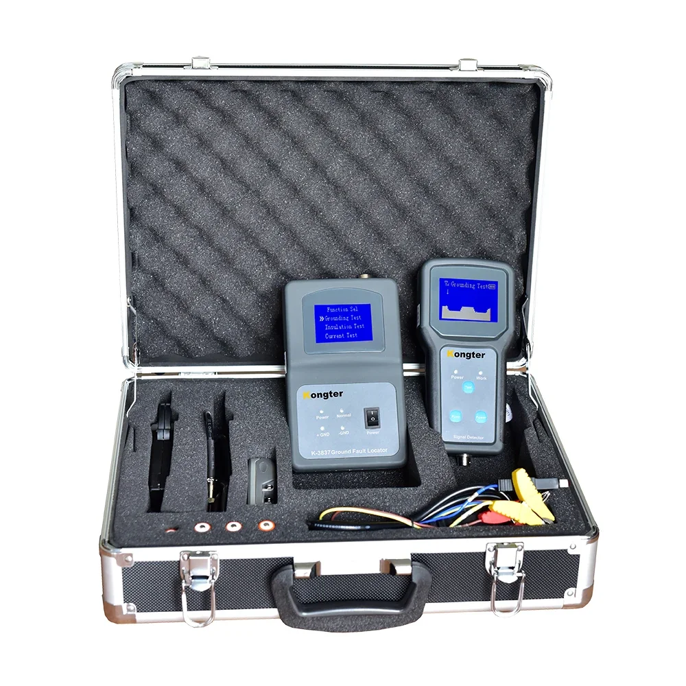 Simple DC ground fault locator for earth fault detection to trace signal with current leakage in power substation