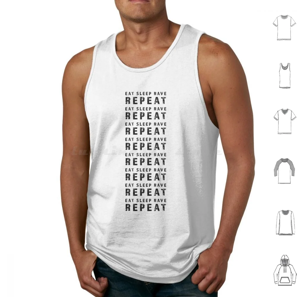 Eat Sleep Rave Repeat Tank Tops Vest Sleeveless Eat Sleep Rave Repeat Dance Trance Edm Music