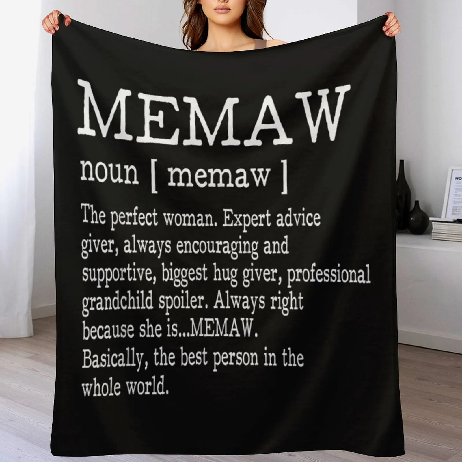 Memaw Definition Grandma Mother Day Gifts Women Throw Blanket