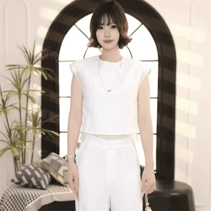 Solto redondo Ne Svel ort irt Top feminino verão umidade ng fibra de poliéster commute Sle cor pura 2025 Spr...