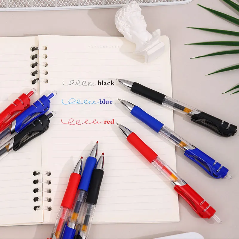 23/33 個格納式ボールペン大容量 0.5 ミリメートルボールペン黒/赤/青交換可能なリフィル学用品