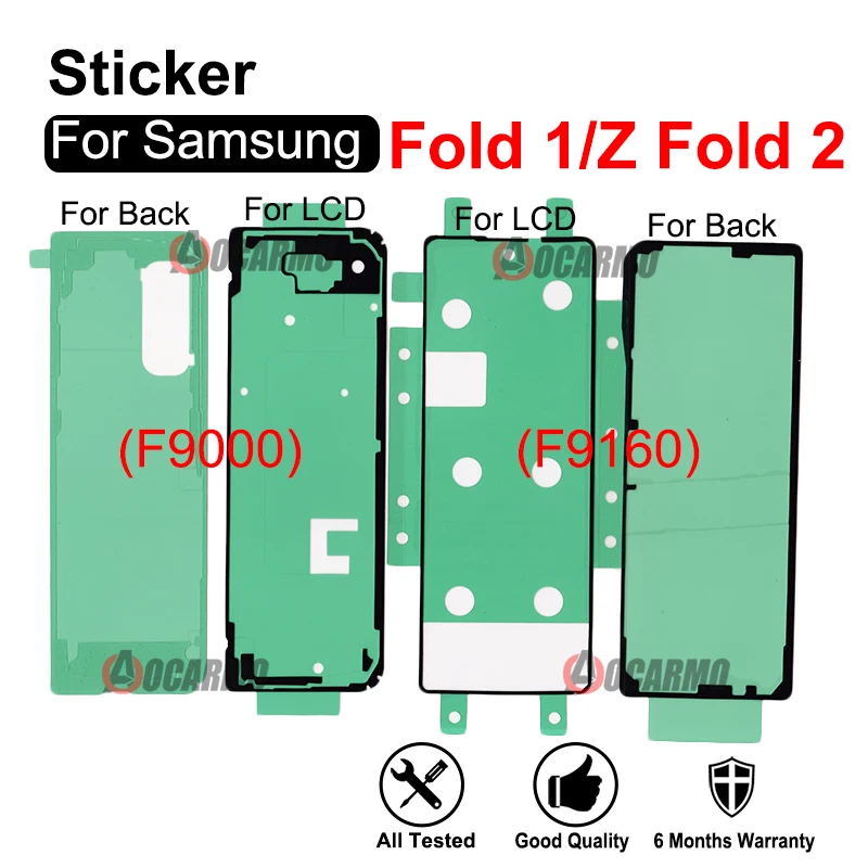 Do Samsung Galaxy Fold 1 / Z Fold2 / Z Fold3 Z klapką 5g F7000 F7070 F9000 F9160 F926 przednia naklejka LCD tylna pokrywa klej klej