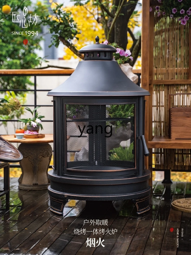 L'm'm Chinese Outdoor Courtyard Roasting Stove Outdoor Garden Terrace Firewood Stove Firewood Heating Stove