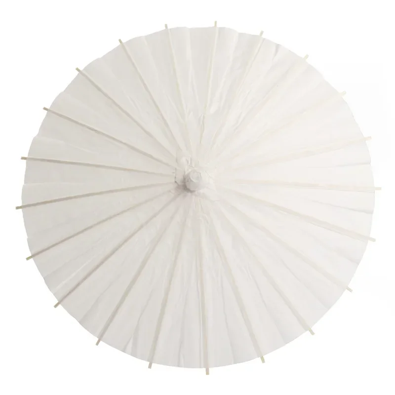 10/20pcs Paper Parasol 30/60cm Chinese Paper Umbrellas White Umbrella Photography Props for Baby Shower Party Wedding Rustic