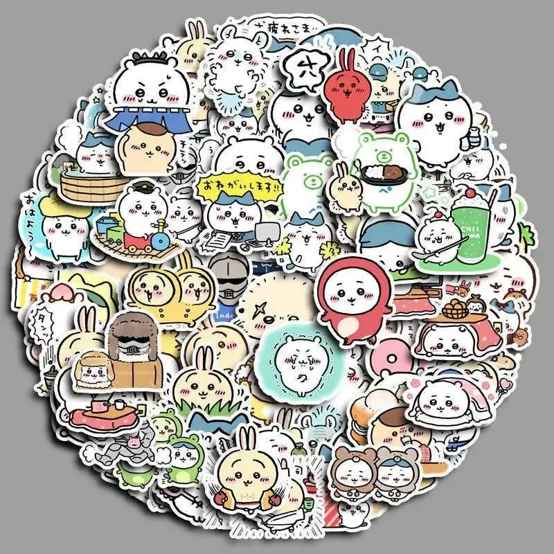 NEW 100PCS Chiikawa Stickers, Mobile Water Bottles, Hand Account, Cartoon Cute Hand Account Stickers, DIY Decoration 2026