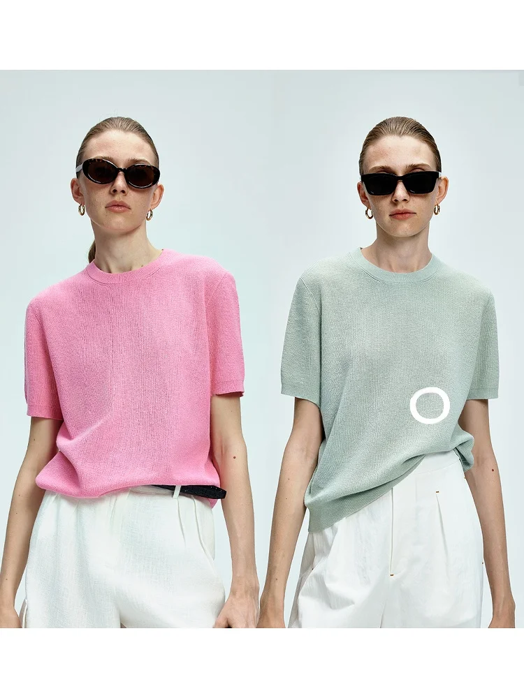 

Женская футболка UZZO Long Termism из льняно-хлопковой смесовой ткани, быстросохнущая, комфортная, с круглым вырезом, трикотажная, с коротким рукавом, весна-лето