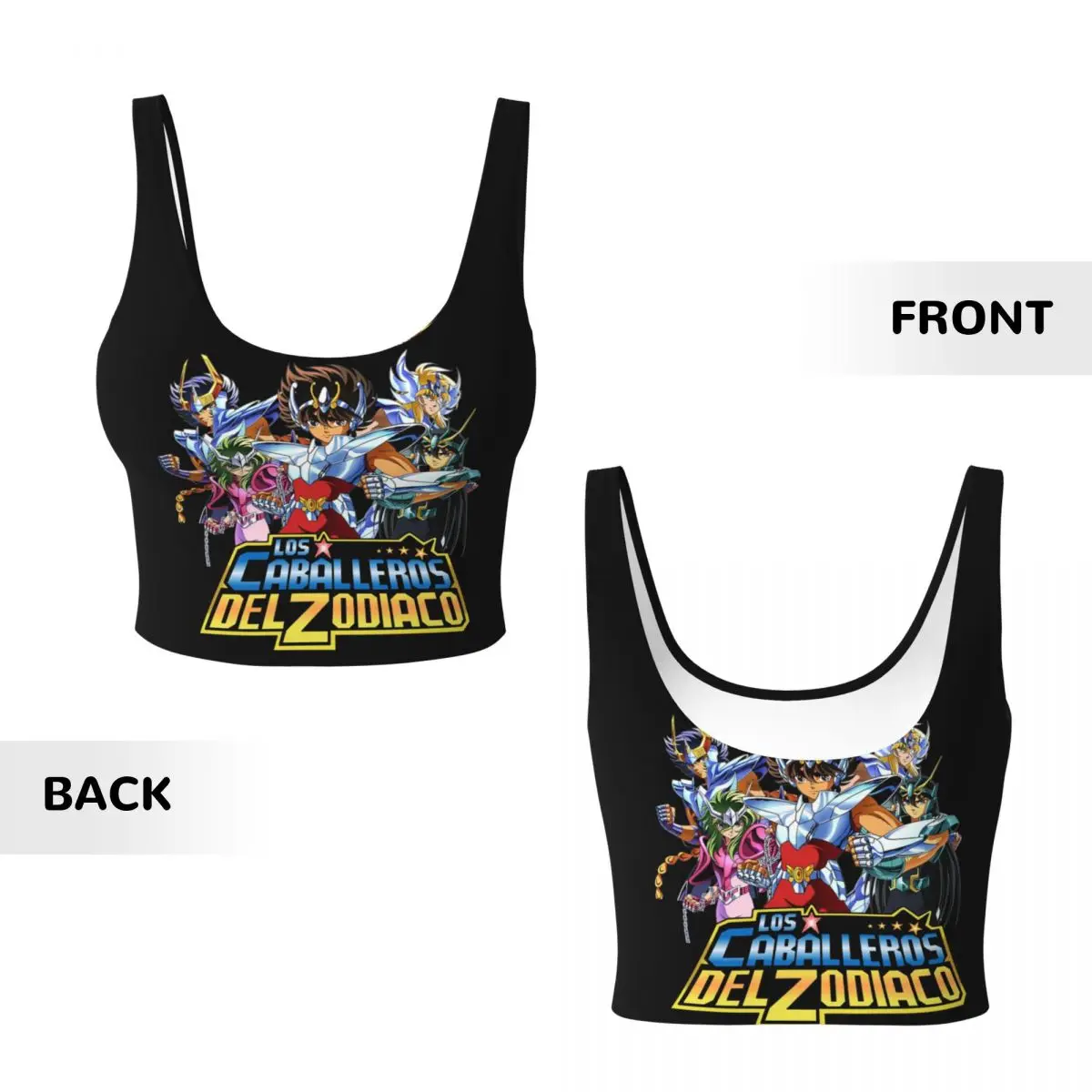 مخصص فرسان زودياك سانت سيا النساء حمالات الصدر الرياضية عالية التأثير سترة الصالة الرياضية تجريب اليوغا المحاصيل تانك القمم #4