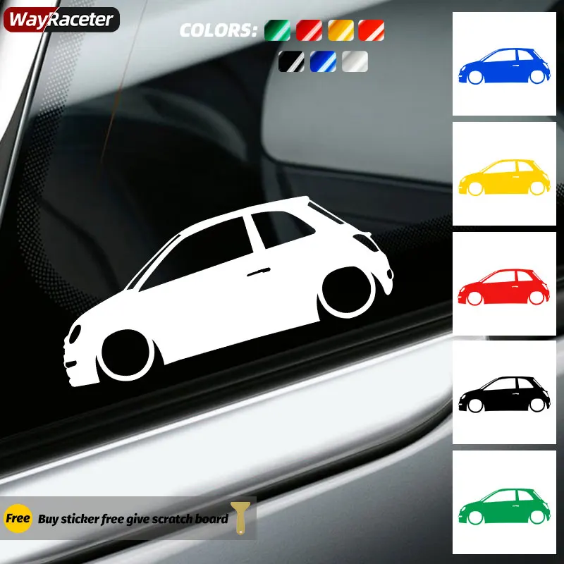 Car Window Sticker Auto Graphics Body Bumper Reflective Vinyl Decal For Fiat 500 Abarth 595 500e 500c Accessories