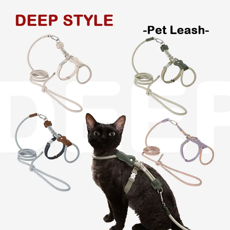 

Cat Escape Proof H-Shape Harness and Leash Set Adjustable Breathable Lightweight No Choke Vest for Small Cats Kitten Outdoor