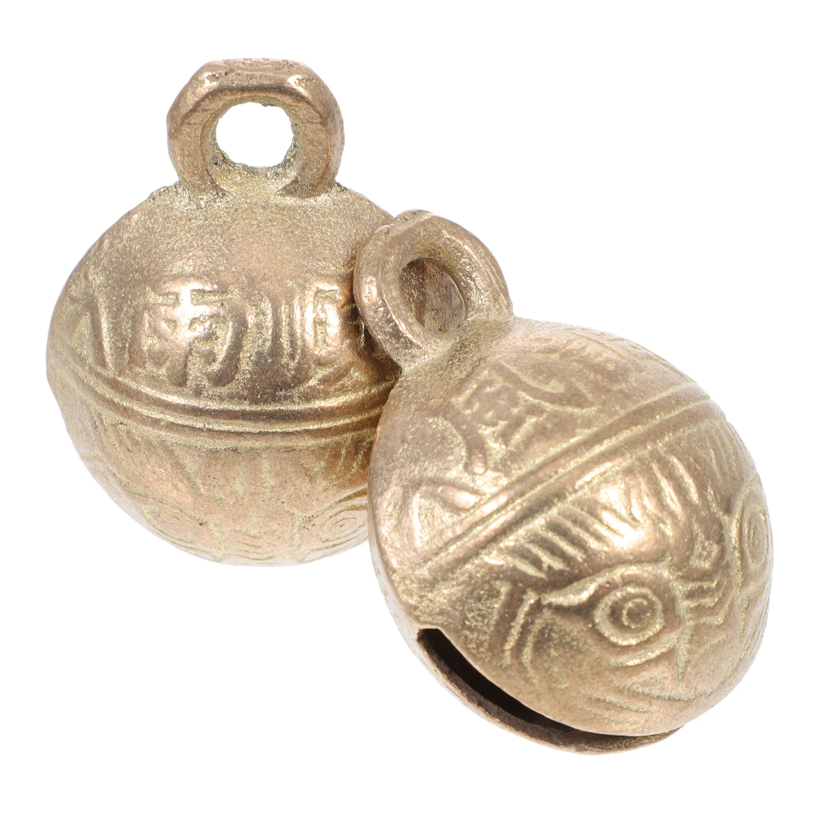

2Pcs Tiger Head Copper Bells Pet Dog Decorations Portable Small Size Clear Sound Gifts Musical Instruments Pet Supplies Door