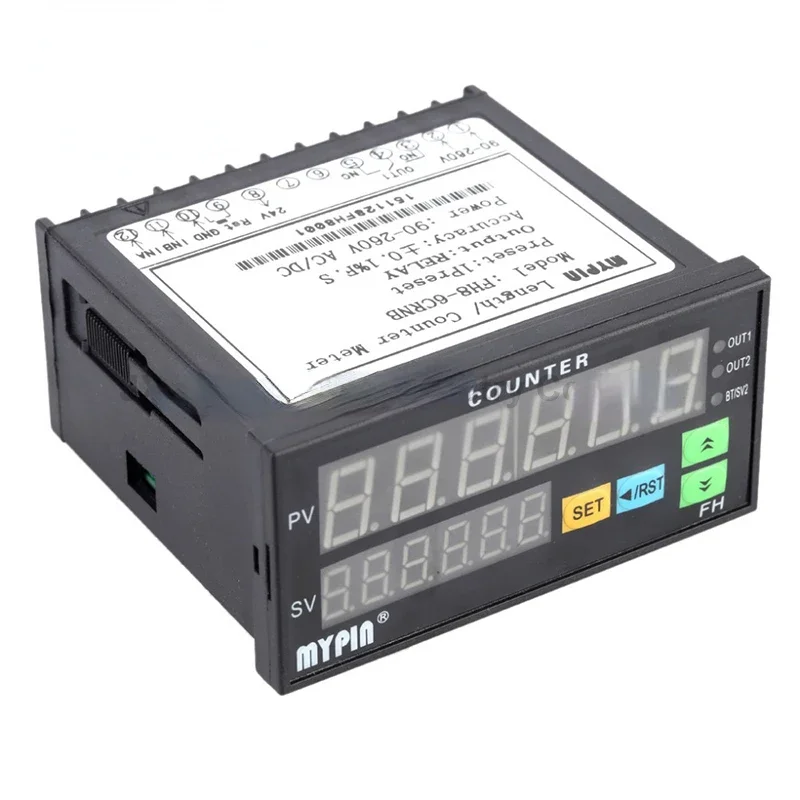 

For Automatic Control Counter FH8-6CRNB Relay Output 90-265V AC/DC 6 Digits LED Display Length Counter Meter