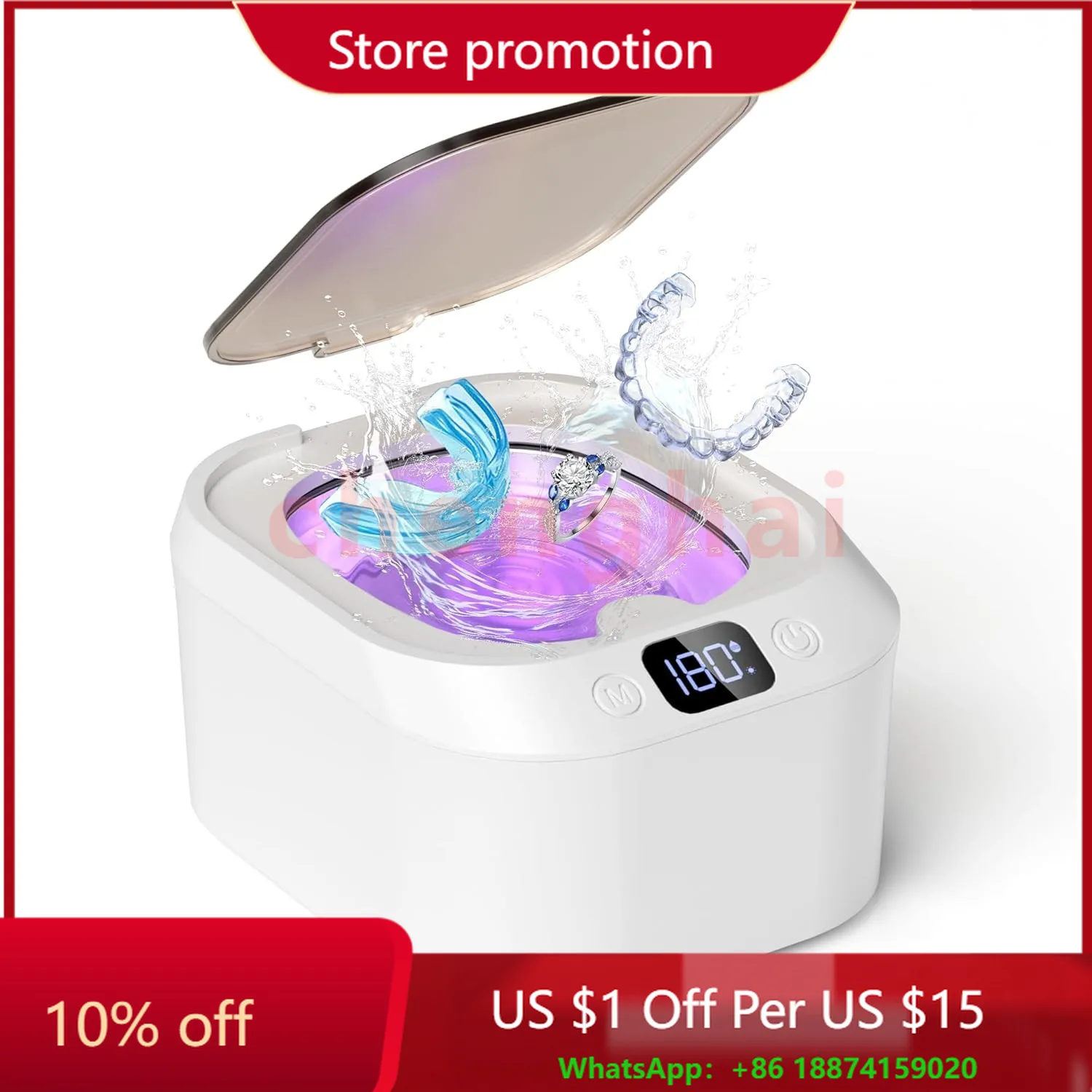 

Ультразвуковая машина для очистки фиксированных устройств 48 кГц Портативный ультразвуковой очиститель ювелирных изделий