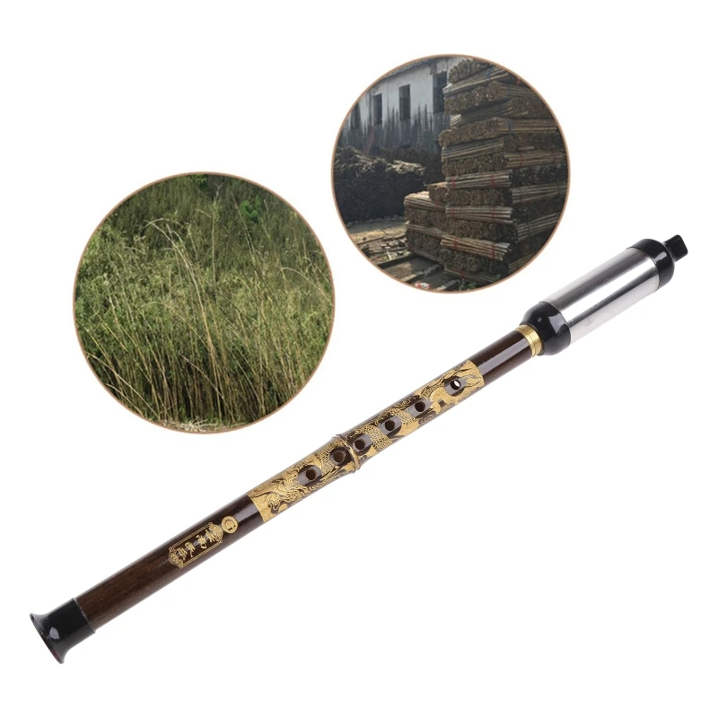 Flutes Woodwind Black Bamboo Chinese Yunnan Bawu G for KEY Pipe Music Instrument