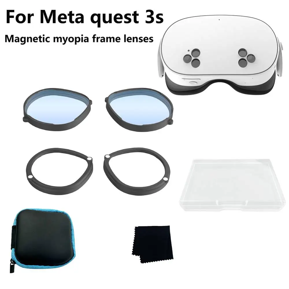 

For Meta Quest 3S Lens Protector Frame Anti-Scratch VR Headset Mirror Magnetic Prevent Your Glasses From Scratching VR Lenses